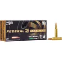 Federal Premium Gold Medal 223 Remington Ammo 77 Grain Sierra MatchKing Jacketed Hollow Point Case of 200 (10 Boxes of 20) - Federal Premium