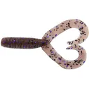 Yamamoto 4'' Double Tail Grub Cinnamon/Blk&Prpl Flk - Yamamoto