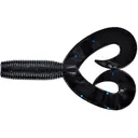 Yamamoto 5" Double Tail Grub Black W/Lg Blue Flk - Yamamoto