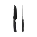 Toor Knives Crewman Fixed Blade Knife 4.625" Clip Point CPM CruWear Black Blade G-10 Handle Bomber Black - Toor Knives