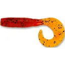 Yamamoto 4'' Single Tail Grub Pumpkin W/Blk & Grn - Yamamoto