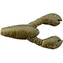Great Lakes Finesse Snack Craw 2.1" Green Pumpkin Red Flake - Great Lakes Finesse