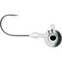 VMC Tungsten Moon Eye 3/16oz Round Ball Jighead Glow Black Wonderbread - Vmc