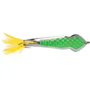Luhr-Jensen Pet Spoon 036 Spoon Yellow Feather Chrome / Flo. Green Prism-Lite - Luhr-Jensen