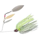 BOOYAH Mini Shad Triple Willow Spinnerbait 3/16oz Silver Chartreuse Nickel/Gold - Booyah