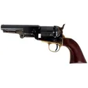 Pietta 1851 Navy Yank Sheriff Black Powder Revolver 36 Caliber 5" Blued Barrel Case Hardened Frame Walnut Grip - Pietta