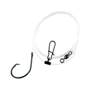Eagle Claw Lazer Sharp Circle Hook Flourocarbon Striped Bass Fishfinder Plat Black Rig Hook #7/0 Platinum Black 1PK - Eagle Claw
