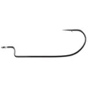 Owner Offset Shank Worm Hook #2/0 Black Chrome 6PK - Owner
