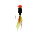 Mr. Crappie Slab Daddy Live Hair Jig Orange Tuxedo 1/16 oz - Mr. Crappie