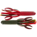 Big Bite Baits Craw Tube Green Pumpkin/Texas Red - Big Bite Baits