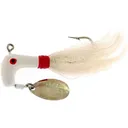 Road Runner Buck Tail Underspin Jig White/Red/White 1 oz - Road Runner