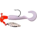 Road Runner Curly Tails Pro Series Underspin Jig Fluorescent Red/White 1/4 oz - Road Runner