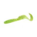 Mister Twister Twister Tail 4" Grub Chartreuse/Silver Flake 20PK - Mister Twister