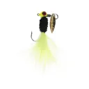 Mr. Crappie Marabou Sausage Spin Jig Tuxedo Black Chartreuse 1/16 oz - Mr. Crappie