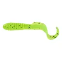 Mister Twister Teenie Curly Tail 2" Grub Neon Chartreuse Flake 20PK - Mister Twister