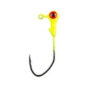 Mr. Crappie Slab Slasher 1/32oz Round Ball Jighead Chartreuse - Mr. Crappie