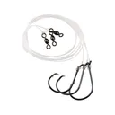 Eagle Claw Lazer Sharp Octopus Circle Hook Mono Striped Bass Rig Hook #8/0 Platinum Black 3PK - Eagle Claw