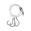 Eagle Claw Lazer Sharp Octopus Circle Hook Mono Leader Striped Bass Rig Hook #6/0 Platinum Black 3PK - Eagle Claw