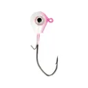 Eagle Claw Lazer Sharp Pro-V Tear Drop 1/2oz Round Ball Jighead Pink/White - Eagle Claw