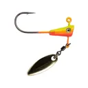 Crappie Magnet Fin Spin 1/16oz Underspin Jighead Chartreuse/Orange - Crappie Magnet