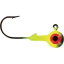 Big Bite Baits BBJ Round 1/32oz Round Ball Jighead Black/Chartreuse - Big Bite Baits