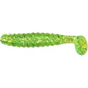 Charlie Brewer's Crappie Slider Grub Chartreuse Glitter - Charlie Brewer's