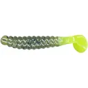 Charlie Brewer's Crappie Slider Grub Watermelon/Chartreuse Tail - Charlie Brewer's