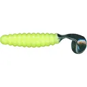 Charlie Brewer's Crappie Slider Grub Creamy Green/Black Tail - Charlie Brewer's