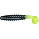 Charlie Brewer's Crappie Slider Grub Black/Chartreuse - Charlie Brewer's