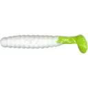 Charlie Brewer's Crappie Slider Grub White/Chartreuse - Charlie Brewer's