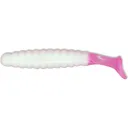Charlie Brewer's Crappie Slider Grub White/Pink Glow Tail - Charlie Brewer's