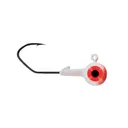 Big Bite Baits DD 2 Color Round Jighead Sickle Hook 1/8oz Round Ball Jighead Red/White - Big Bite Baits