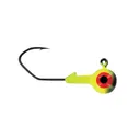 Big Bite Baits DD 2 Color Round Jighead Sickle Hook 1/8oz Round Ball Jighead Black/Chartreuse - Big Bite Baits