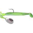 Team Crappie Slab Dragger Underspin Jig White/Chartruese/White 1/16 oz - Team Crappie