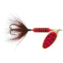 Worden's Rooster Tail 208 Inline Spinner 1/8oz Flo Red Black Tiger Bronze - Worden's