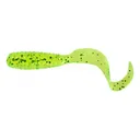 Mister Twister Teenie Curly Tail 2" Grub Chartreuse/Silver Flake 20PK - Mister Twister
