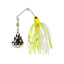 Strike King Mini-King Single Colorado Spinnerbait 1/8oz Chartreuse Head Chartreuse/White Skirt Nickel - Strike King
