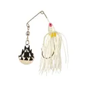 Strike King Mini-King Single Colorado Spinnerbait 1/8oz White Head White Skirt Nickel - Strike King