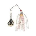 Strike King Mini-King Single Colorado Spinnerbait 1/8oz Slr Head Clear/Slr/Red Skt Nickel - Strike King