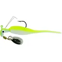Road Runner Slab Runner Weedless Underspin with Baby Shad Jig Bone White Chartruese 1/8 oz - Road Runner