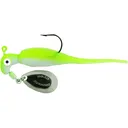 Road Runner Slab Runner Underspin with Baby Shad Jig Bone White Chartruese 1/16 oz - Road Runner