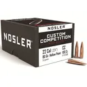 Nosler Custom Competition 22 Caliber (224 Diameter) Bullets 80 Grain Jacketed Hollow Point Box of 1000 - Nosler