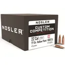 Nosler Custom Competition 22 Caliber (224 Diameter) Bullets 77 Grain Jacketed Hollow Point Box of 1000 - Nosler