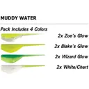 Crappie Magnet Slab Magnet Grub Muddy Water Colors - Crappie Magnet