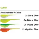 Crappie Magnet Slab Magnet Grub Glow Colors - Crappie Magnet