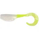 Crappie Magnet Slab Curly Grub White/Chartreuse - Crappie Magnet