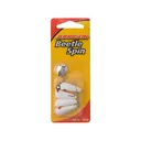 Johnson Beetle Spin 1/32oz White Red Dot Nickel - Johnson