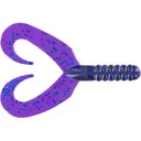 Big Bite Baits Twin Tail Grub 2 Electric Grape - Big Bite Baits