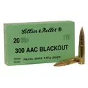 Sellier & Bellot 300 AAC Blackout Ammo 200 Grain Full Metal Jacket Case of 1000 (50 Boxes of 20) - Sellier & Bellot