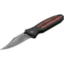 Boker Knives Kalashnikov Bayonet Pocket Knife 3.78" Clip Point Damascus Blade Aluminum Handle Black - Boker